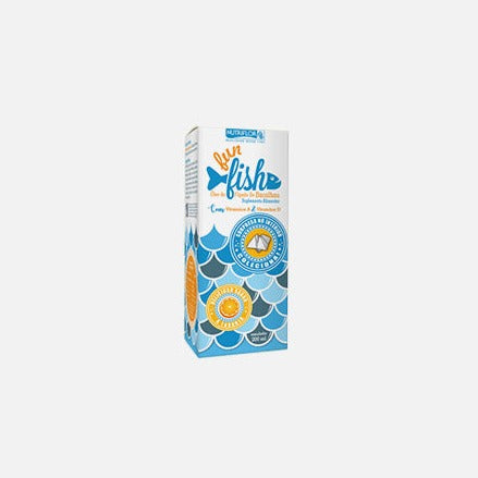 ÓLEO DE FÍGADO DE BACALHAU FUN FISH - SABOR LARANJA 200ML